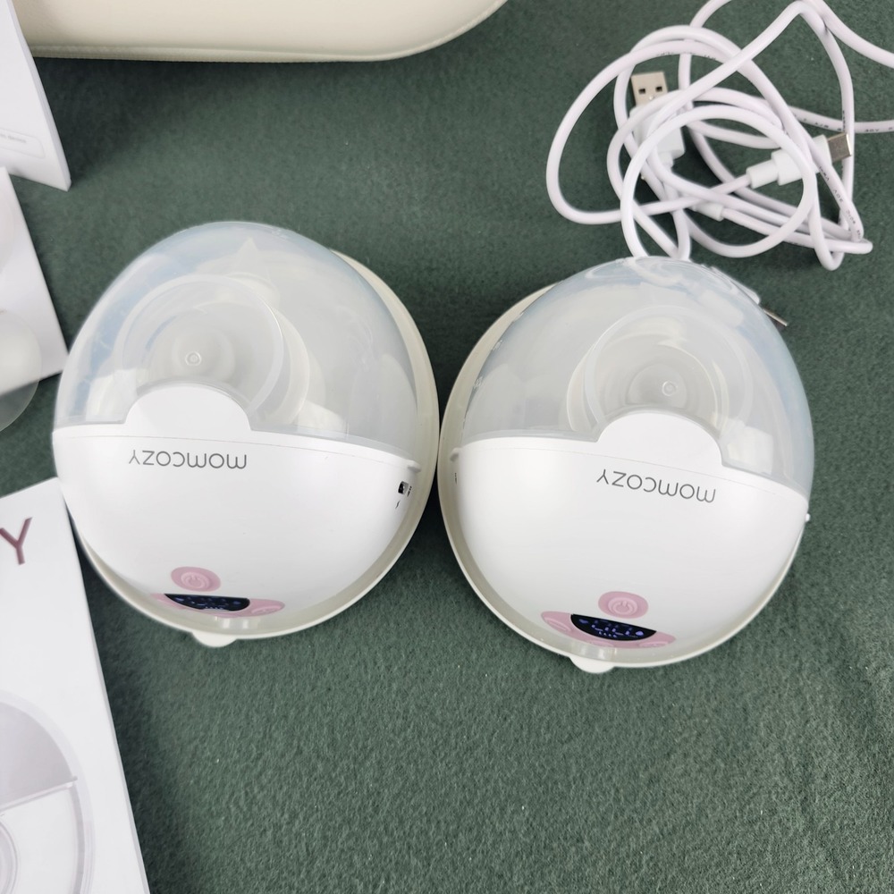 Momcozy M5 Smart Wearable Electric Breast Pump Set, Double Pump System w/ Case - Picture 3 of 8